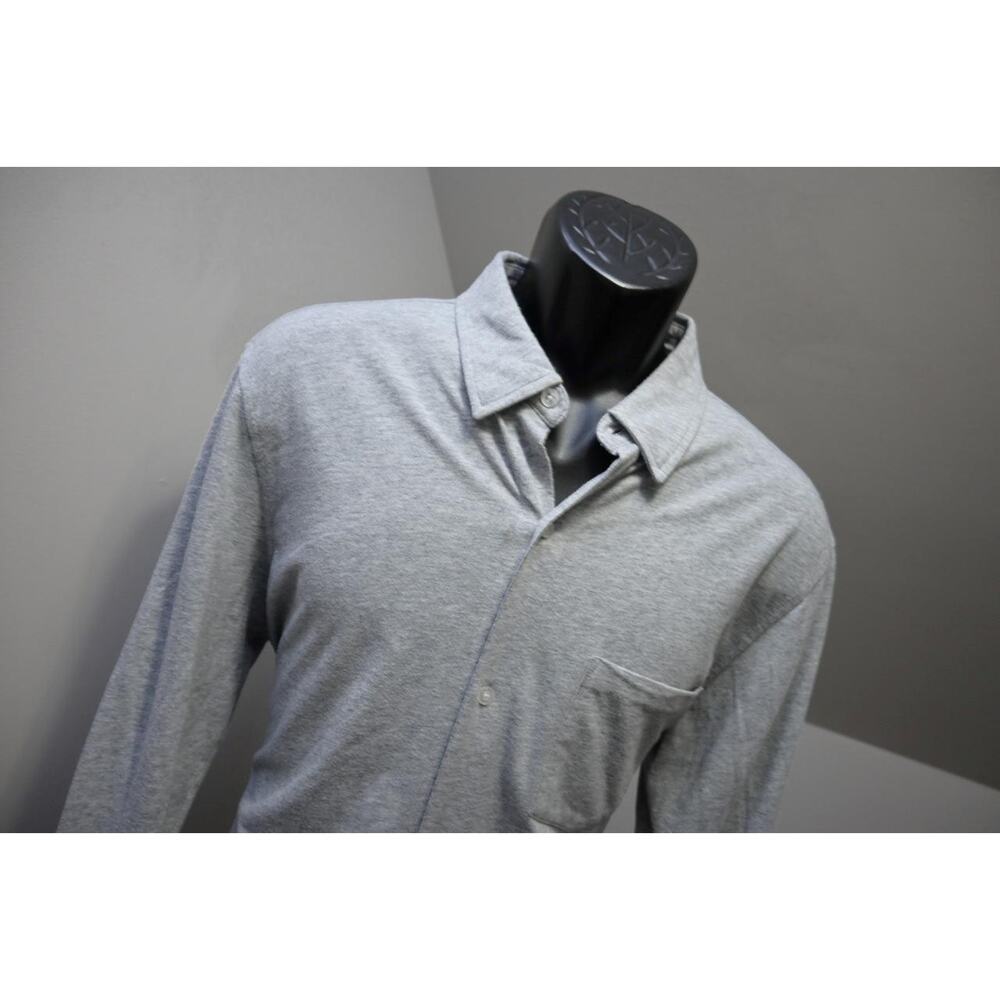 Bonobos Dress Shirt Slim Fit Gray‎ Casual Button Up Long Sleeve Mens Large Short - Picture 4 of 7